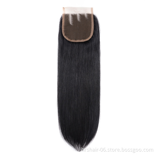 Wholesale Cuticle Aligned Raw Hair 100% Unprocessed Mink Virgin Straight Hair Brazillian Hair Bundles With Closure